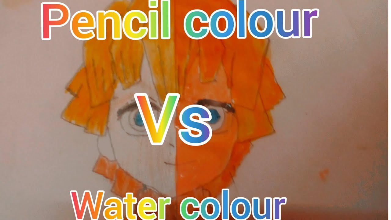 Pencil colour vs water colour