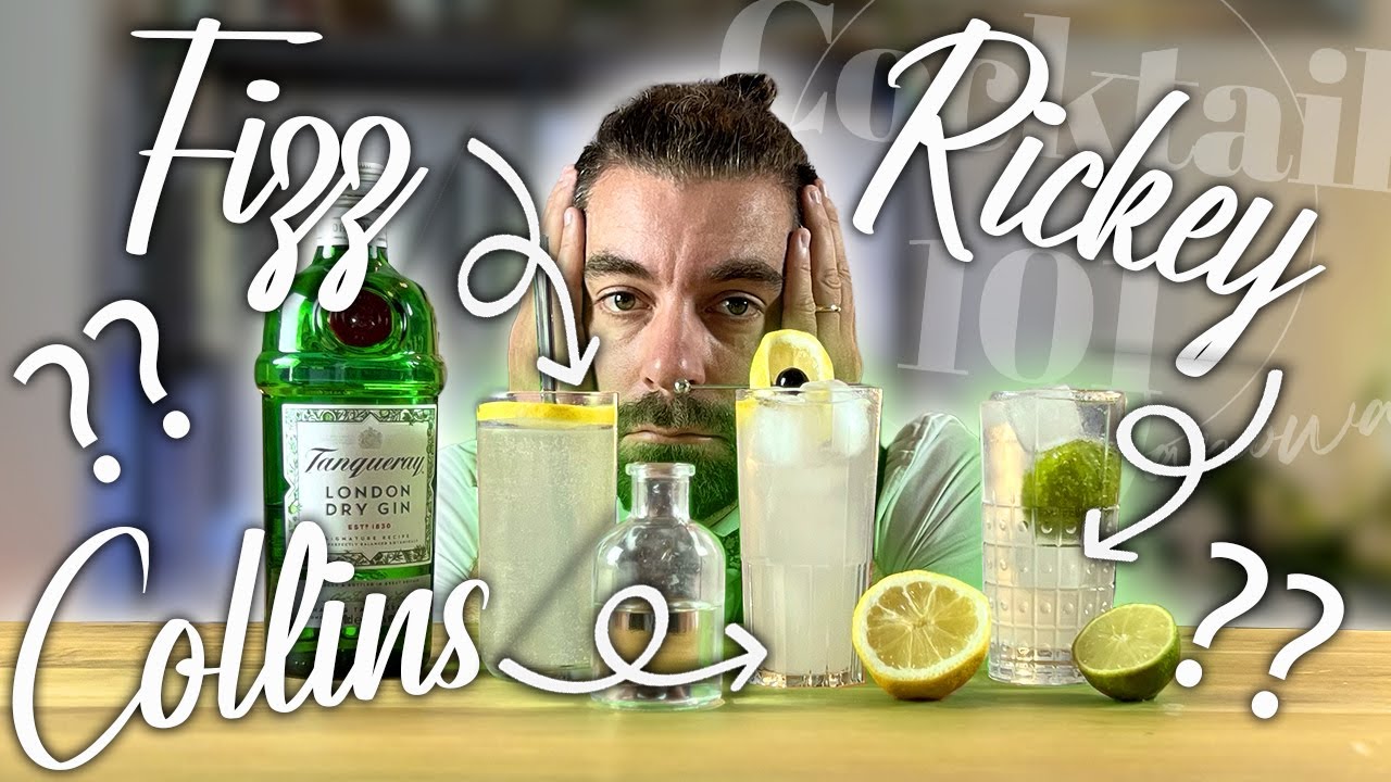 Seulement les PROS connaissent LA DIFFERENCE! John Collins, Gin Rickey ou Gin Fizz?