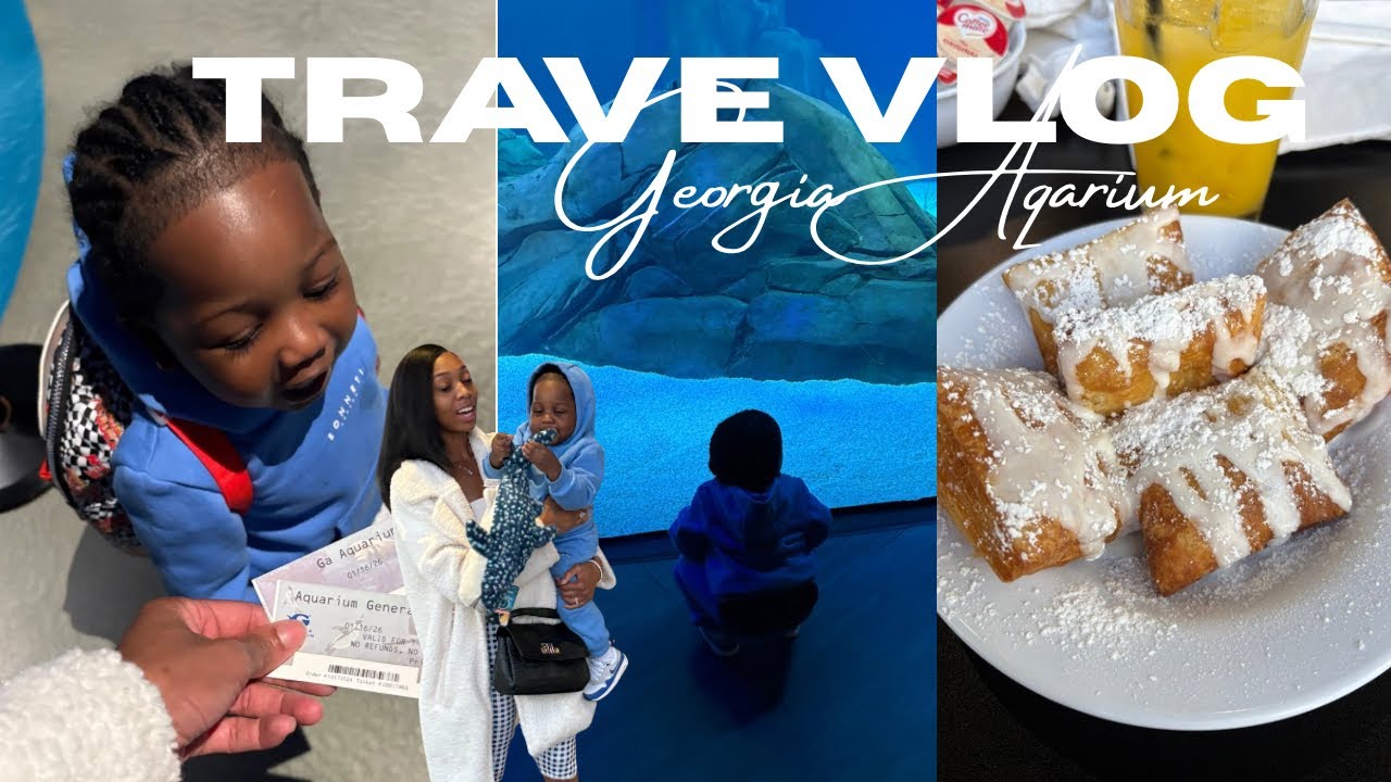 TRAVEL VLOG🐠 | Georgia Aquarium w/ Son Son, Road Trip, Brunch, Sea Life