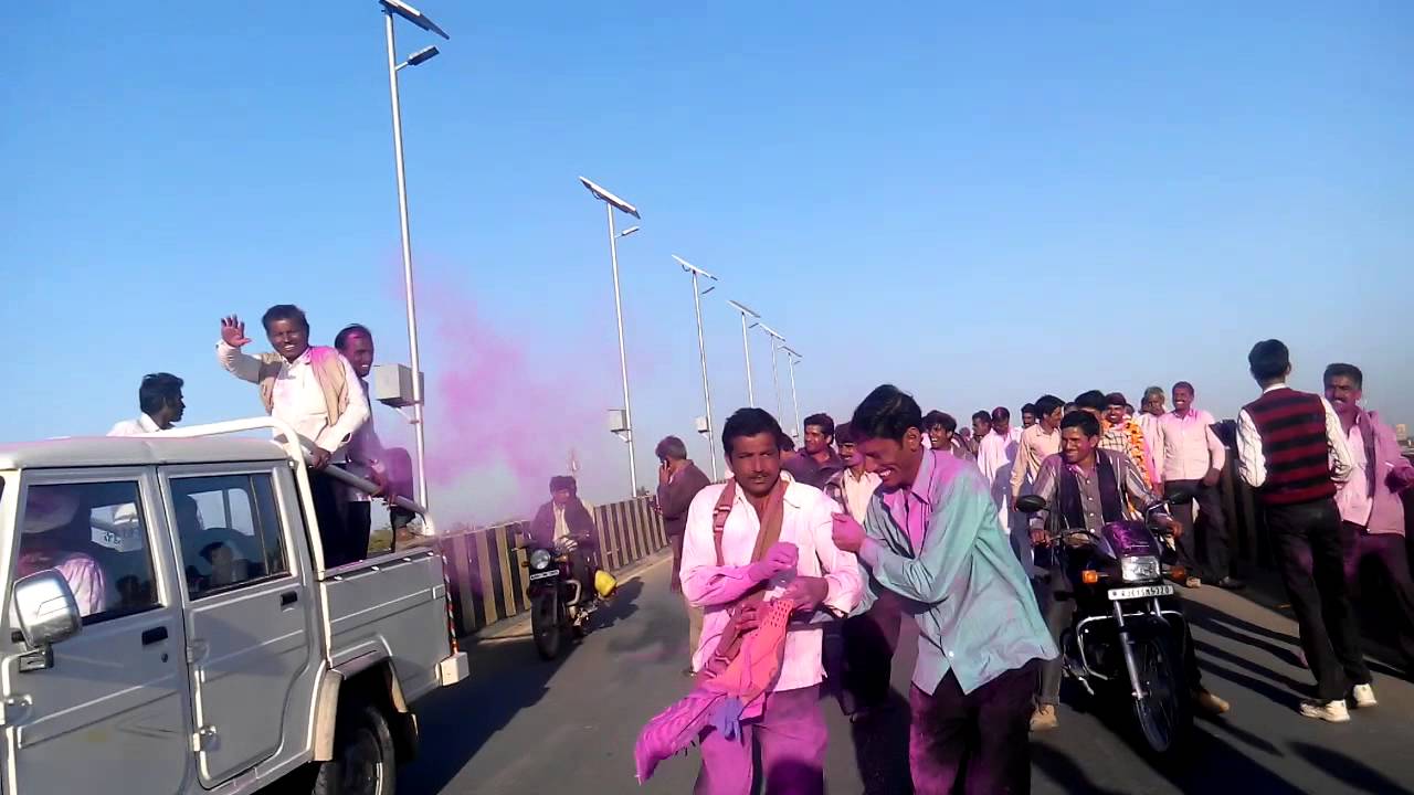 panchayat samiti member vijay rally in nagaur district.
