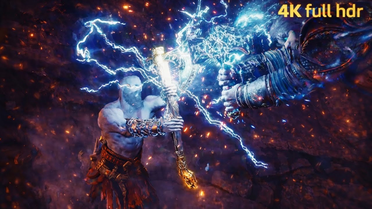 Kratos vs thor 4K ULTRA HDR##gaming #kratos #godofwar #godofwarragnarok #subscribe #likes #viral 