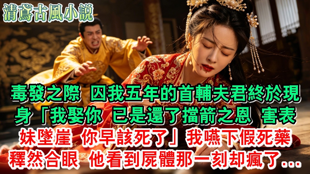 【完結大女主爽文】毒發之際 囚我五年的首輔夫君終於現身「我娶你 已是還了擋箭之恩 害表妹墜崖 你早該死了」我嚥下假死藥釋然合眼 他看到屍體那一刻却瘋了...#爱情 #小说 #原创动画