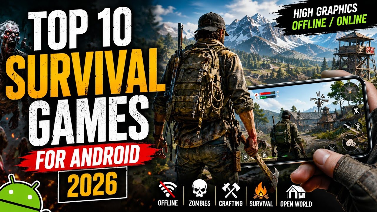Top 10 Best SURVIVAL Games for Android 2026 | High Graphics Survival Games for Android 