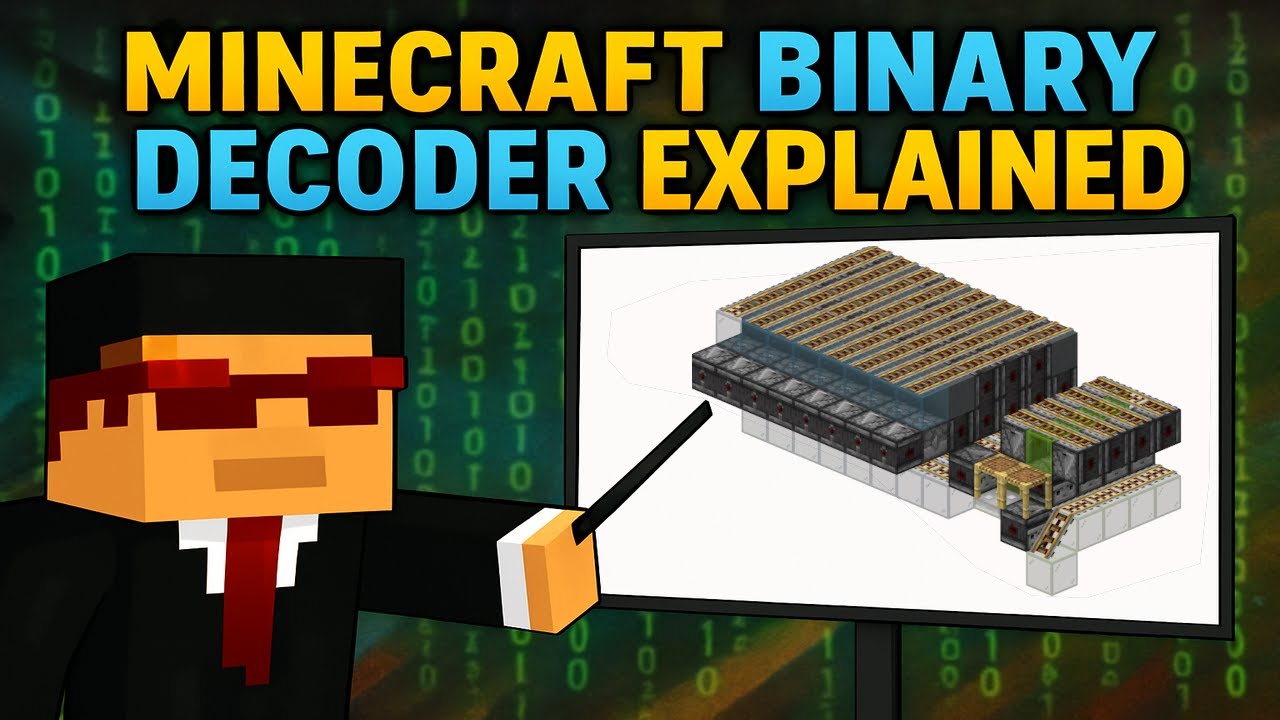 Объяснение работы двоичного декодера Minecraft | Пошаговый обзор
