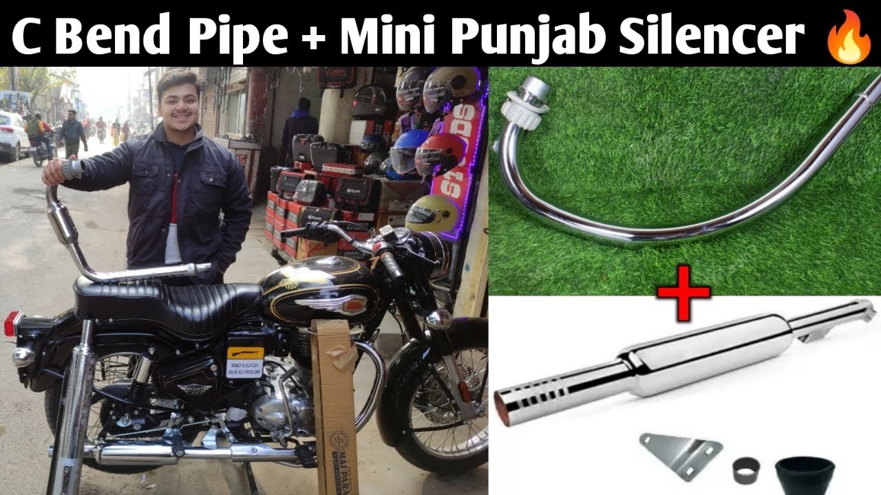 Bullet Modification Bs6 | C bend pipe and Chota punjab Silencer 💥