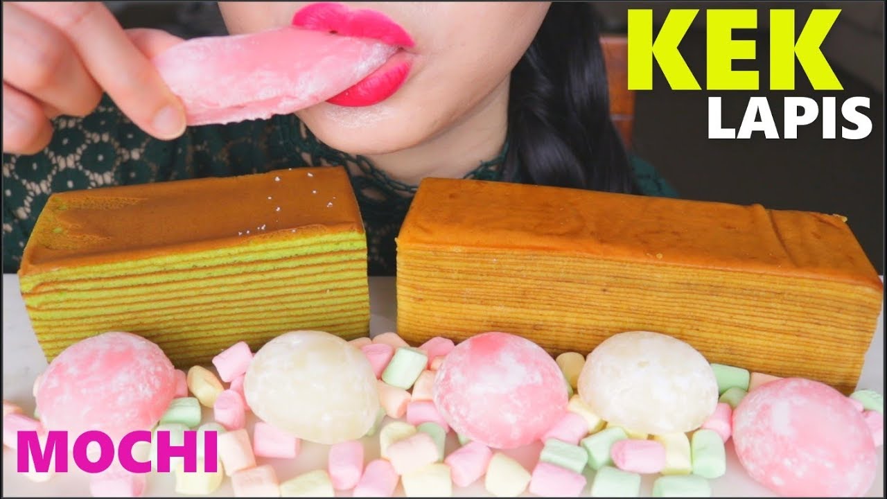 ASMR LAYERED CAKE | MOCHI | MARSHMALLOW | KEK LAPIS | EATING SOUNDS | NO TALKING