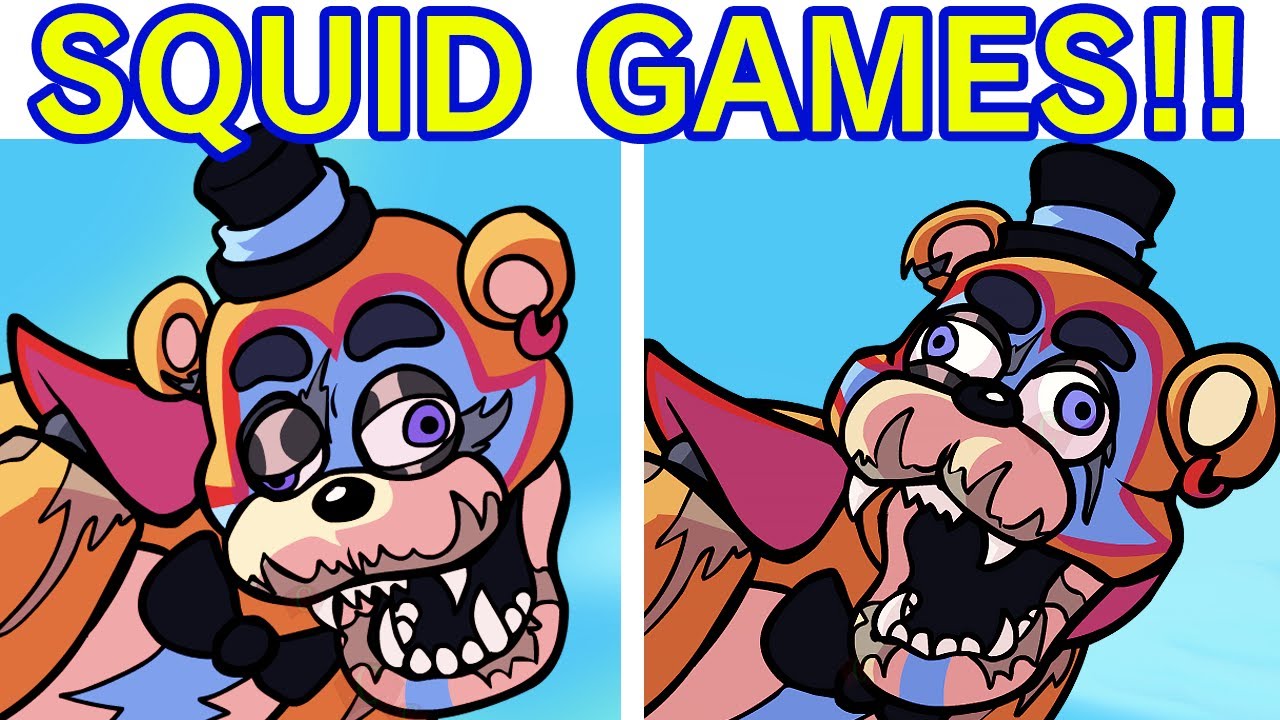 Friday Night Funkin' VS Freddy SQUID GAMES! (FNF Mod/FNAF) (Five Nights at Freddy's Security Breach)