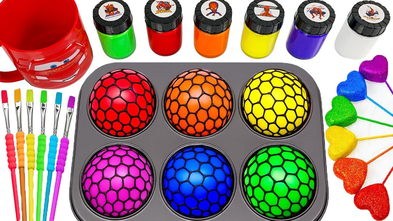 Oddly Satisfying Video l Making DIY Cutting Rainbow Candy Crazy BALLs Sprunki & LABUBU ASMR