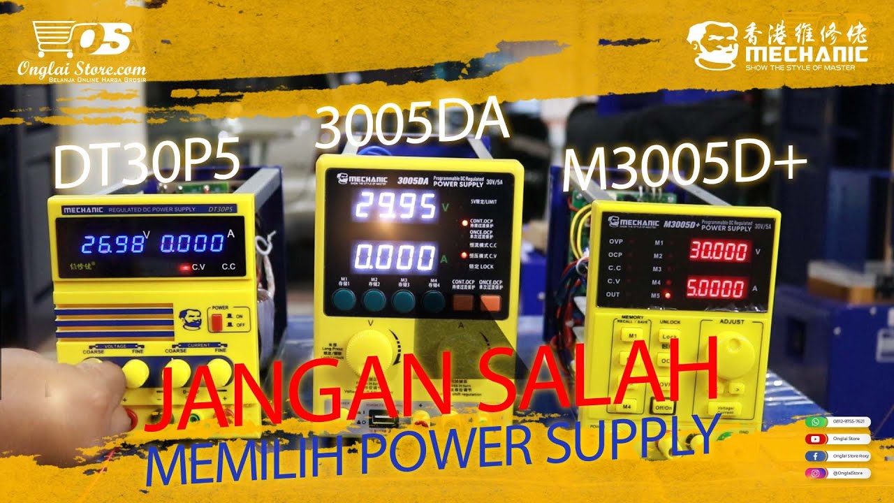 Tips memilih power supply MECHANIC yang sesuai dengan kebutuhan | Mechanic DT30P5, 3005DA, M3005D+