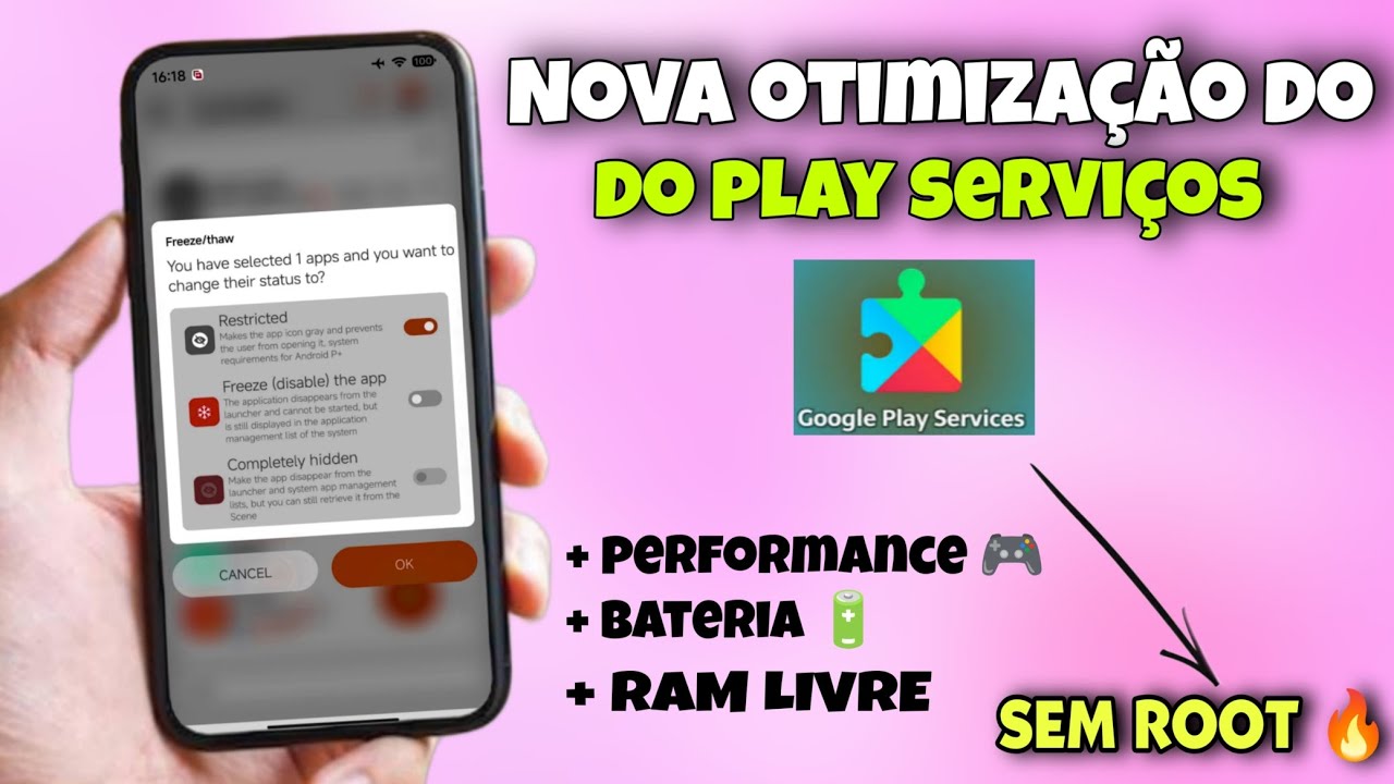 Nova OTIMIZAÇÃO do Play services!| + Performance e Bateria SEM ROOT. 🔥🔥🔥