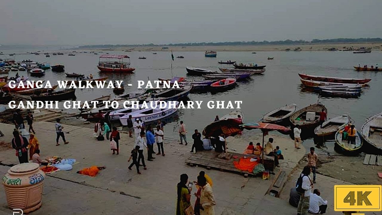 4K Patna Virtual Tour | Patna Riverfront | Gandhi Ghat to Chaudhary Ghat