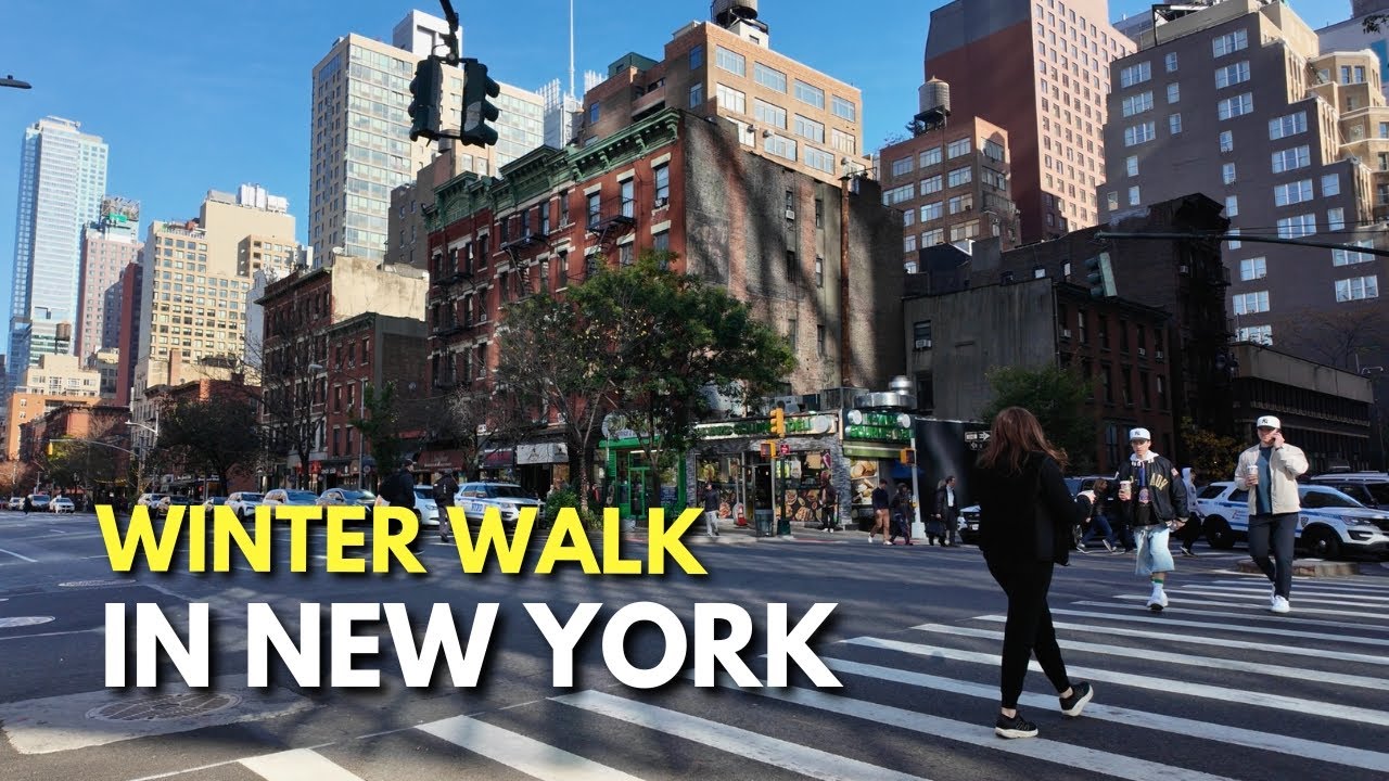Relaxing Winter Walk in Hell’s Kitchen NYC 4K