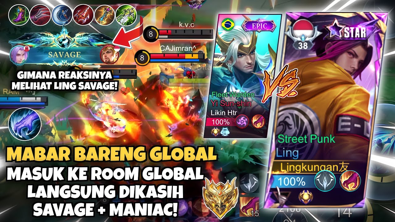 Aku Mencoba Masuk Ke Room Global! Langsung Dapet Savage + Maniac! Gimana Reaksinya? - Mobile Legends