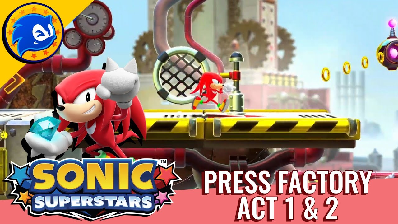Sonic Superstars - Press Factory Act 1 & 2 Gameplay