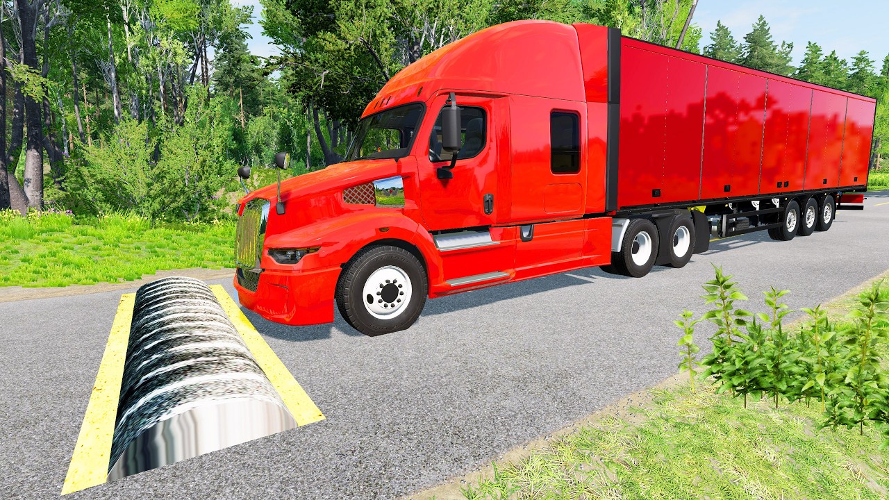 Trucks Vs Massive Speed Bumps #13 - BeamNG.Drive