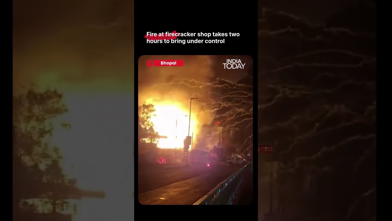 Bhopal Firecracker Shop Blaze Triggers Repeated Explosions, Shop Gutted #bhopal #bhopalnews