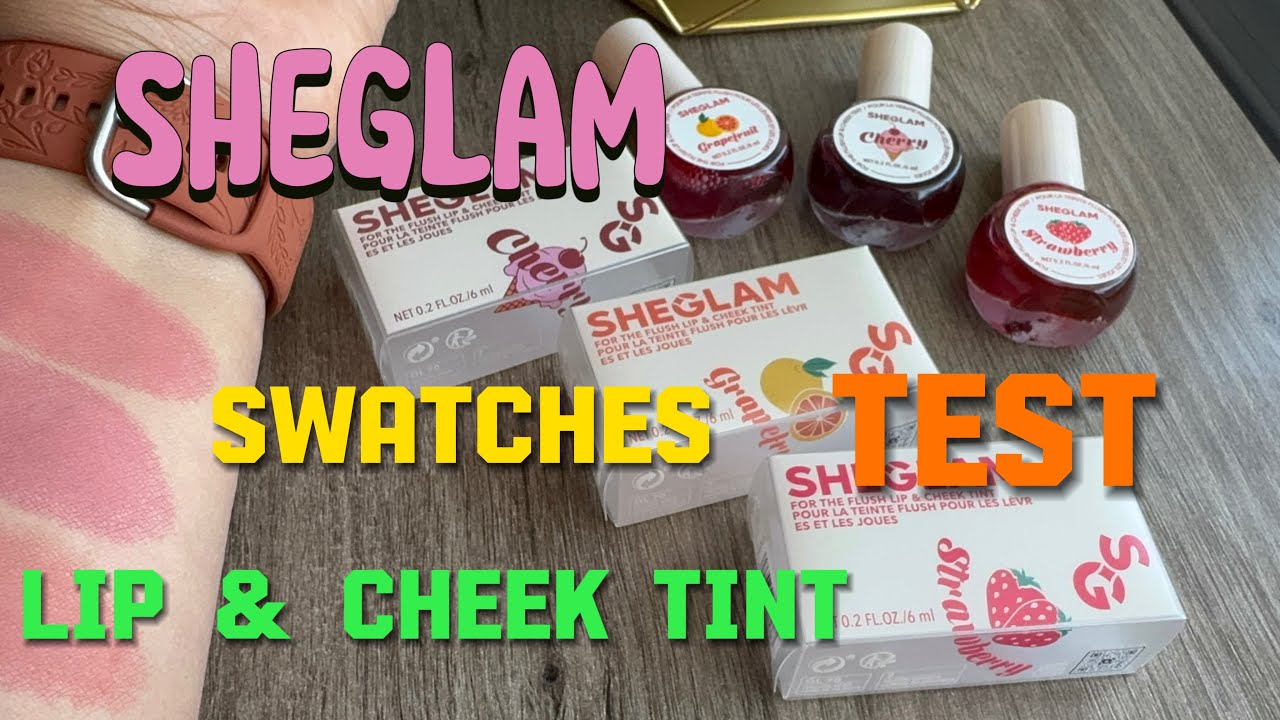 Sheglam 💙 for the flush lip and cheek tint all shades swatches and test !!