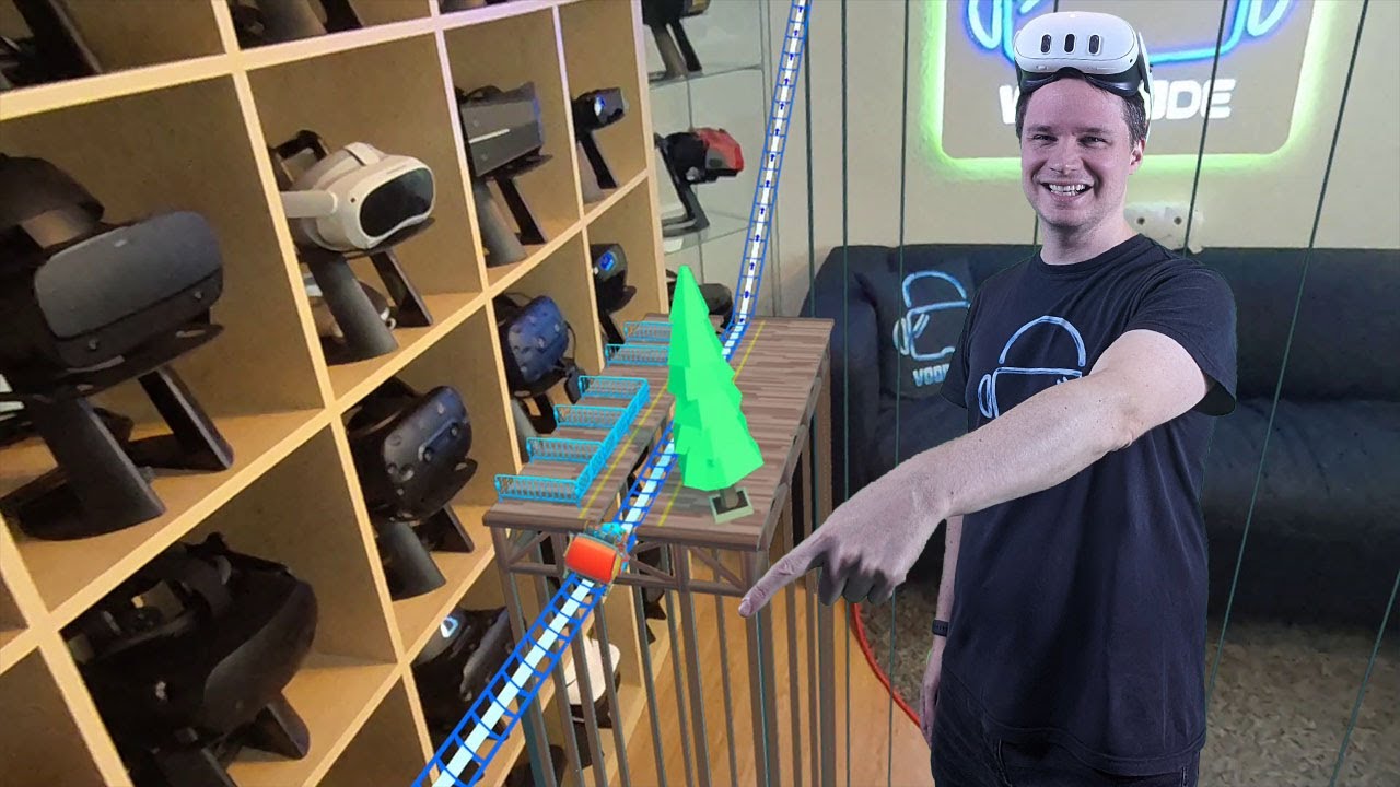 OMG! A roller coaster is going through my apartment!! MIXED REALITY Quest 3