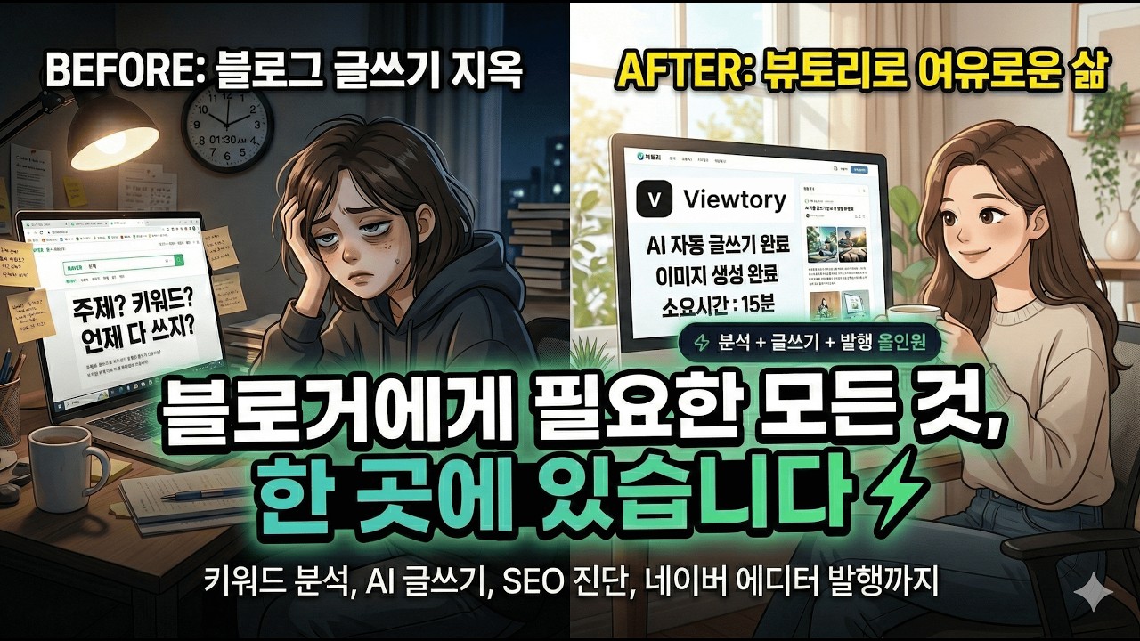 블로그 포스팅 올인원 AI 뷰토리 홈페이지 완벽 가이드 (자동 이미지까지)#블로그수익화 #블로그자동화 #AI글쓰기