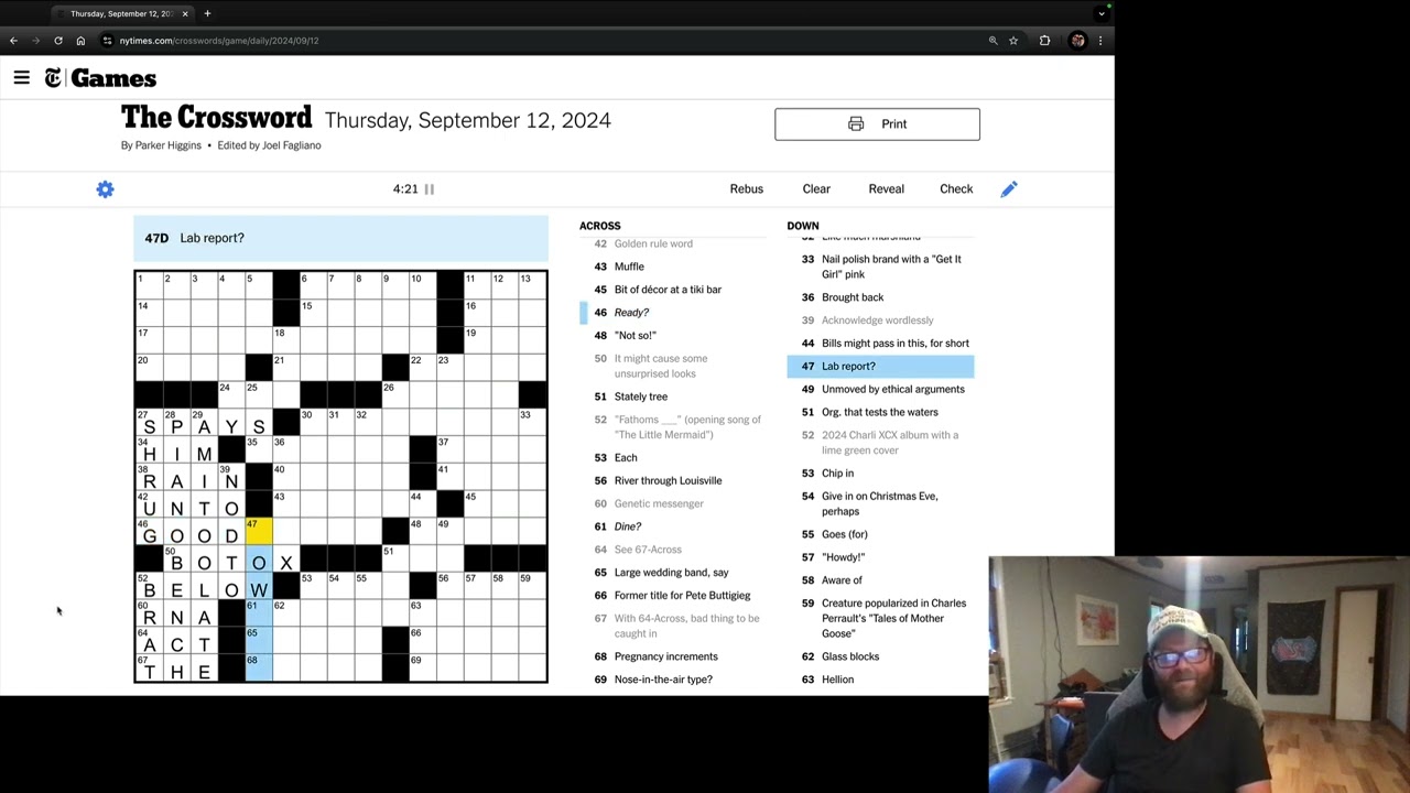 Brat Summer is alive and well in the NYT Crossword (9-12-24 Solve)