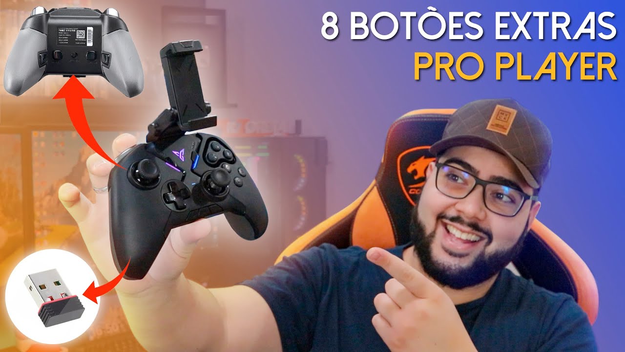 Nunca ví um controle assim! 😱 Analógico Extra para FPS! (Android, IOS e Windows!) FLYDIGI APEX 2