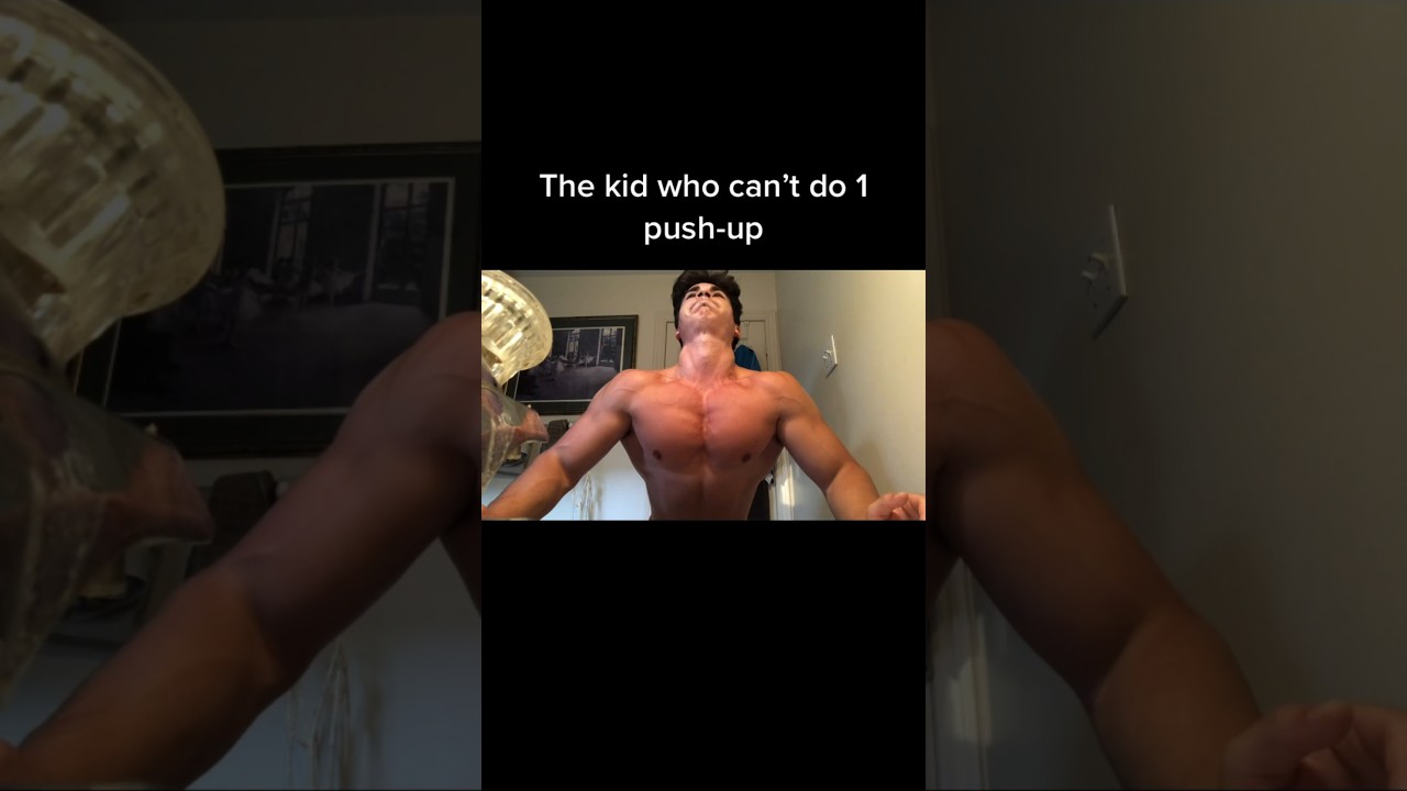 The kid can&rsquo;t do one push-up #pushups #chestworkout #bodybuilding