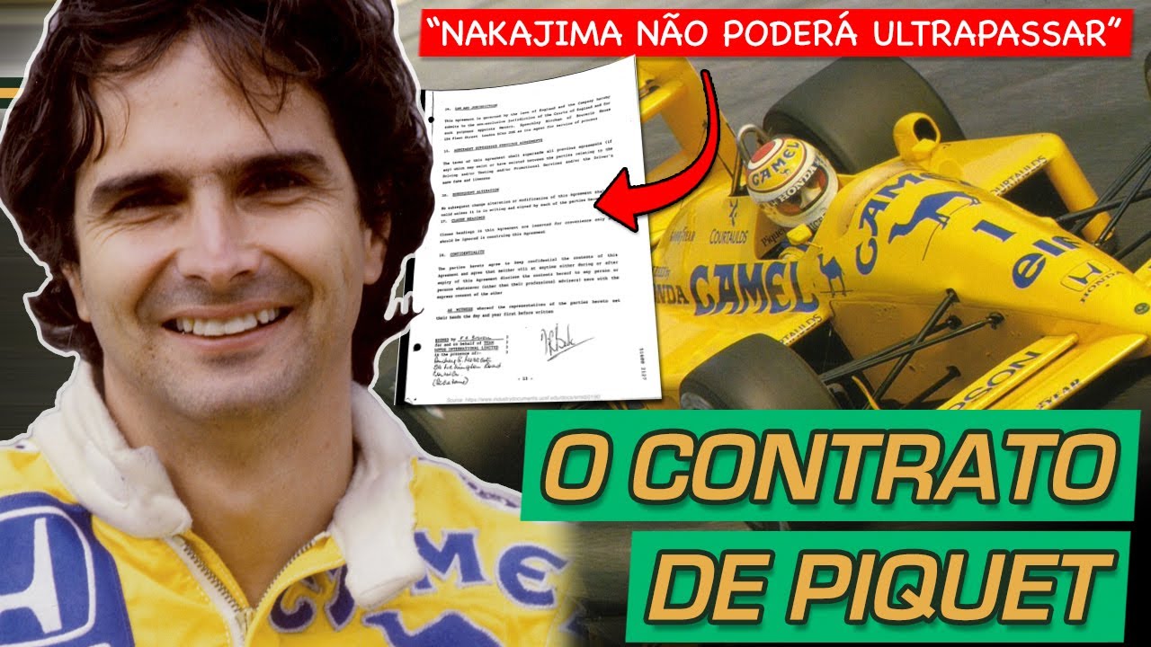 STATUS DE Nº1 E MUITA GRANA: o contrato de Nelson Piquet com a Lotus