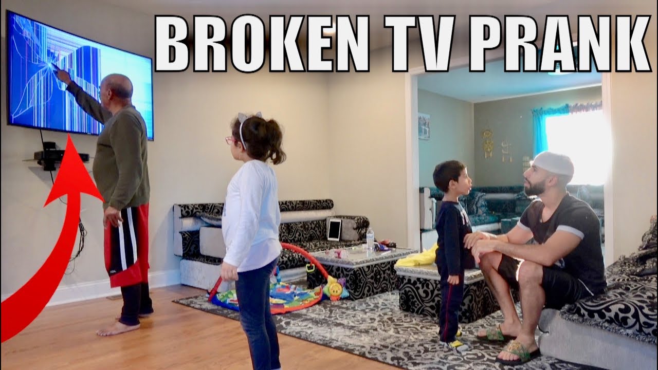 $4000 BROKEN TV PRANK ON MY DAD!!