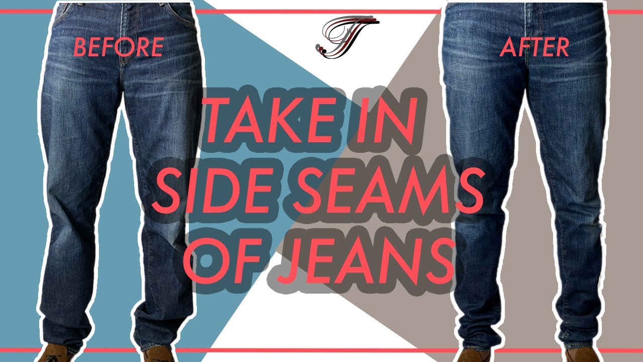 HOW TO TAKE IN SIDE SEAM OF JEANS! (METHOD #1) I TYTHETAILOR