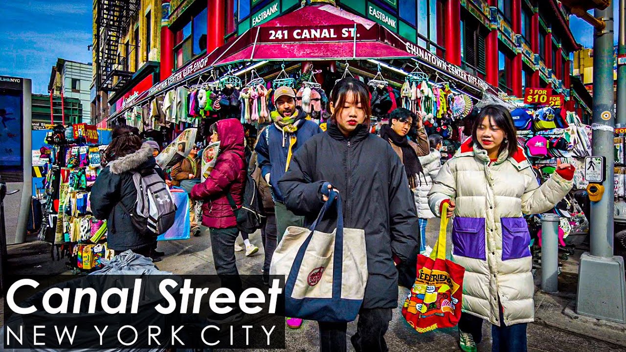 CANAL STREET Walking Tour in New York City | Allen St to Church St to Bowery St | Commentary Walking