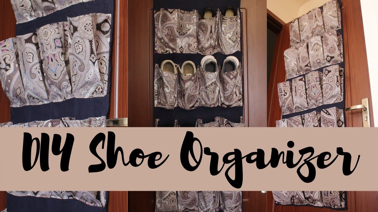DIY how to sew a hanging shoe organizer // fabric storage [subscribe please🙏]
