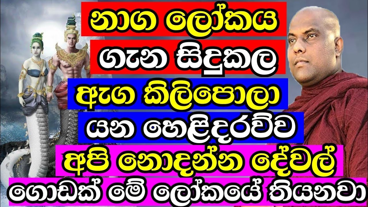 නාග ලෝකය ගැන සිදුකල ඇඟ කිලිපොලා යන විස්තරය | galigamuwe gnanadeepa thero bana 2025 | Budu Bana