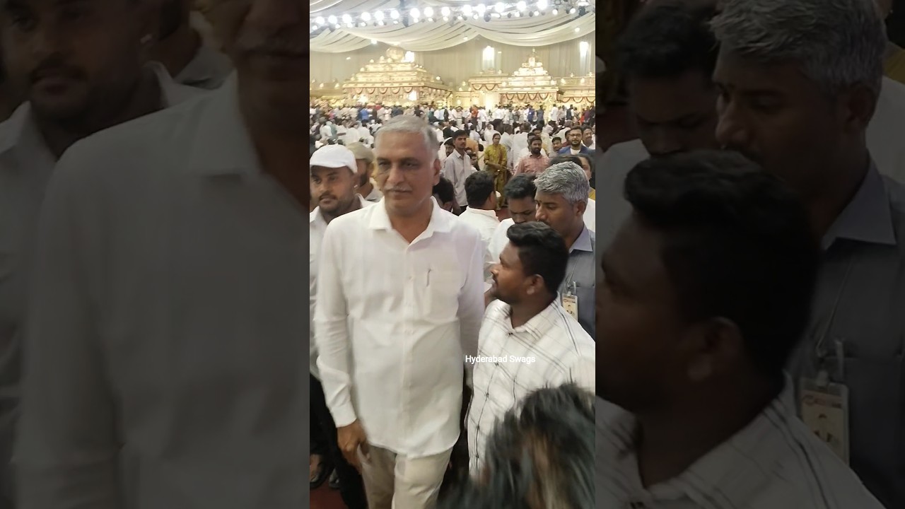 Siddipet MLA Harish Rao attended at Deputy CM Bhatti Vikramarka Son Wedding