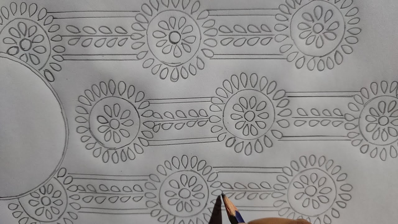 Dress Neck Drawing Design Simple embroidery design, জামার গলার জন্য হাতের কাজের ডিজাইন আঁকার নিয়ম