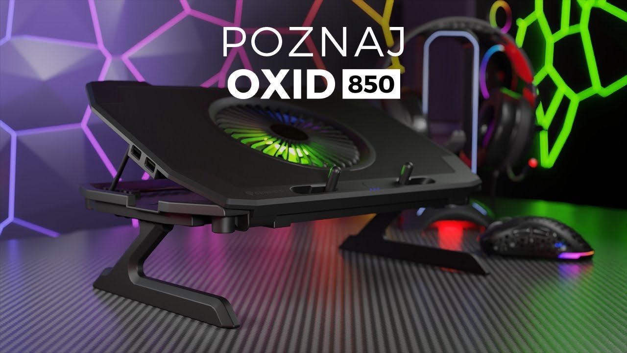 🇵🇱 GENESIS Oxid 850 | Podstawka chłodząca pod laptopa  🧊