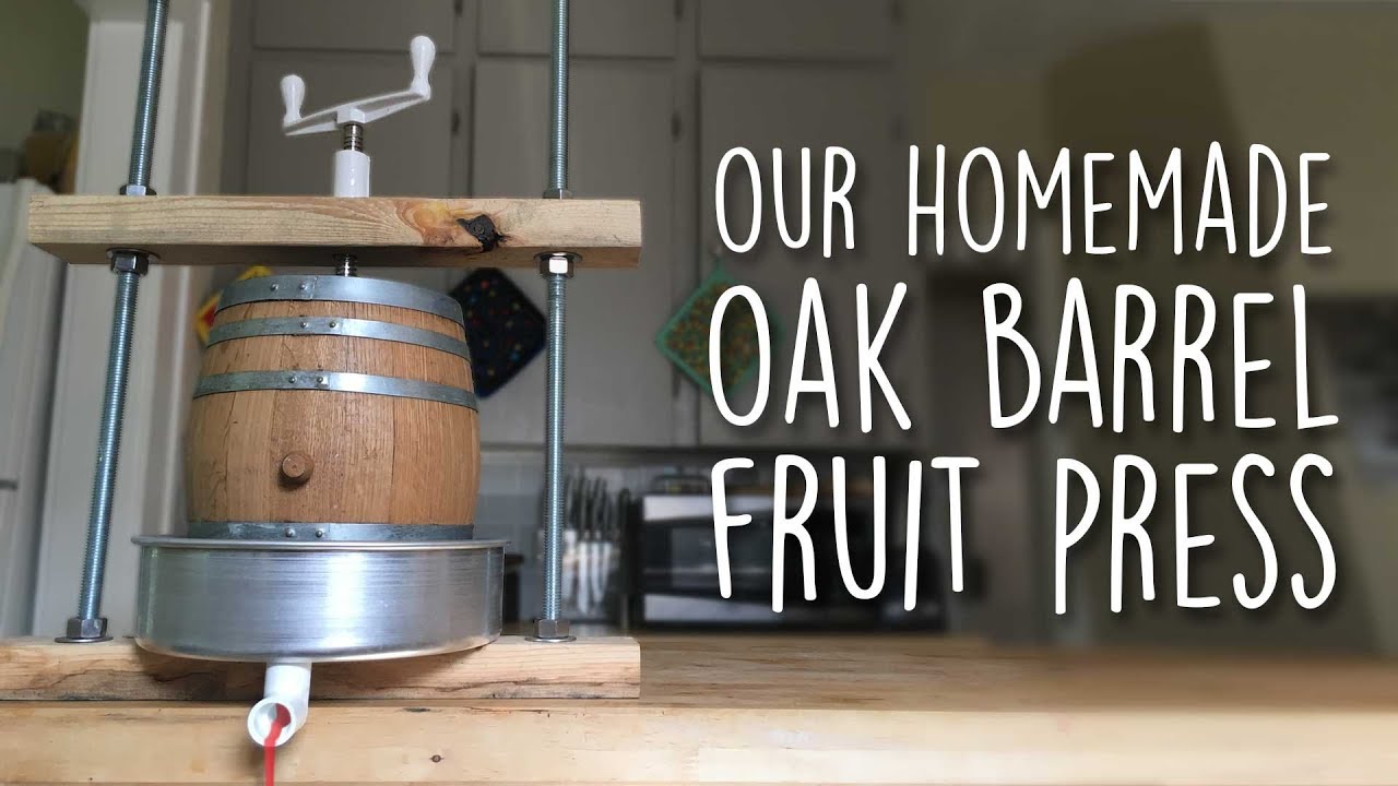 We converted a spent oak barrel into a cider press for making juice | Doin' the Most