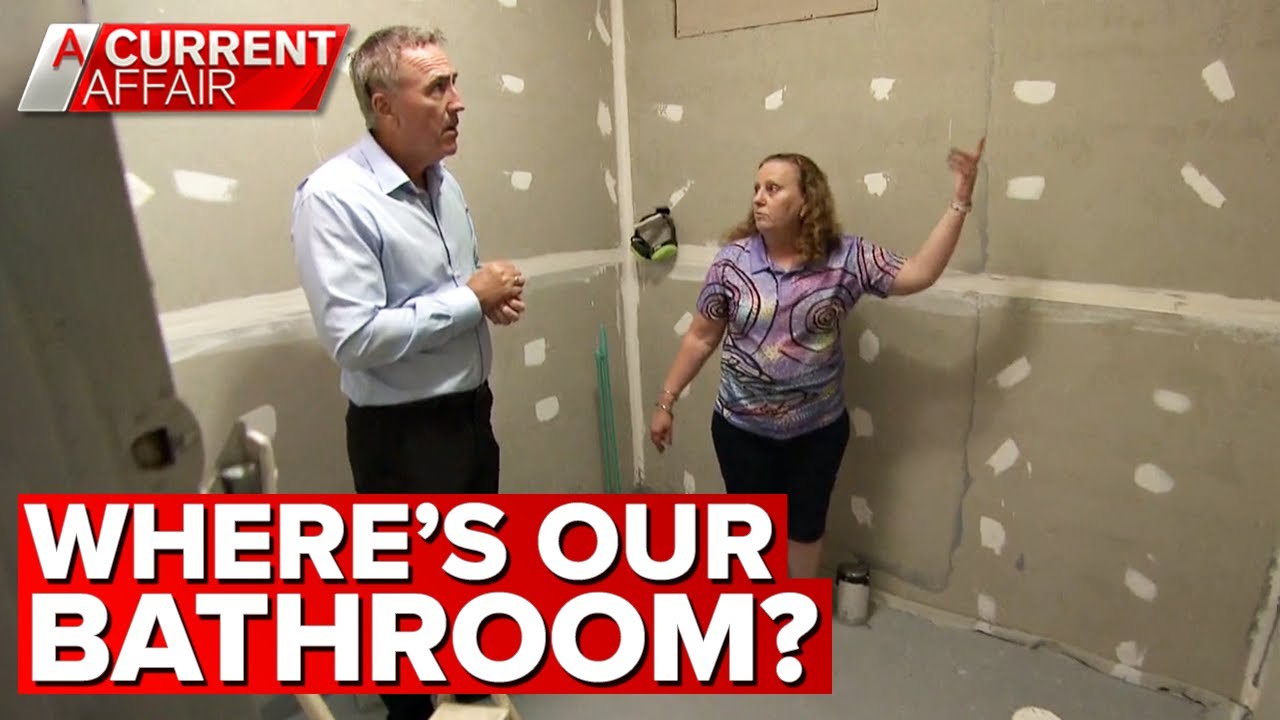 Builder's unfinished job leaves families without toilet | A Current Affair