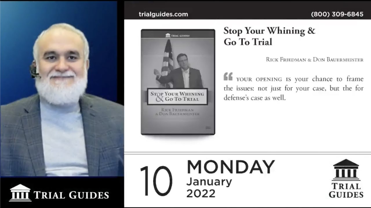 Trial Guides Tip of the Day with Michael Leizerman January 10, 2022