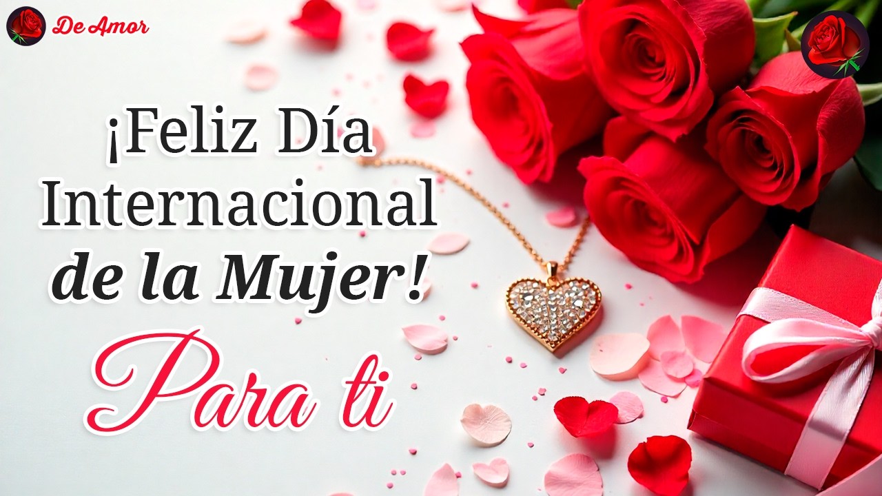 &iexcl;FELIZ DIA DE LA MUJER! Hermoso mensaje 8 de marzo 2026 🌹 DIA INTERNACIONAL DE LA MUJER