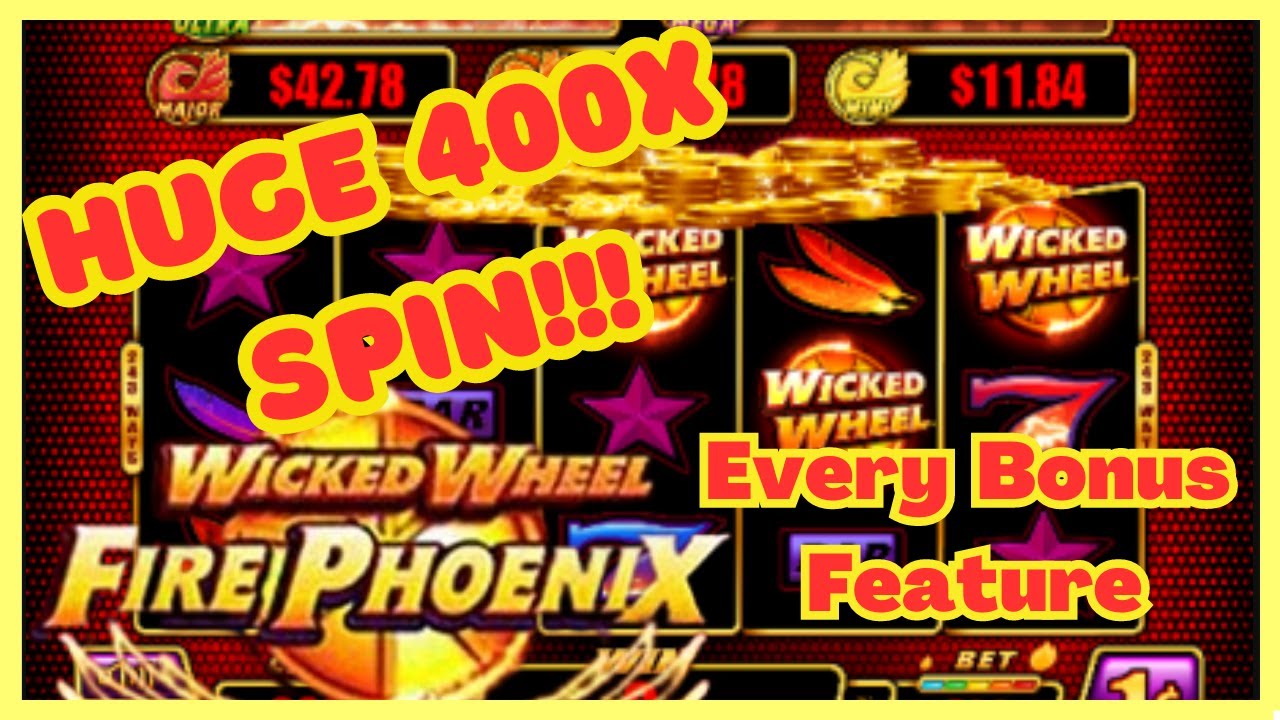 OMG Огромный 400-кратный линейный хит !!! Удивительная победа Wicked Wheel Fire Phoenix -