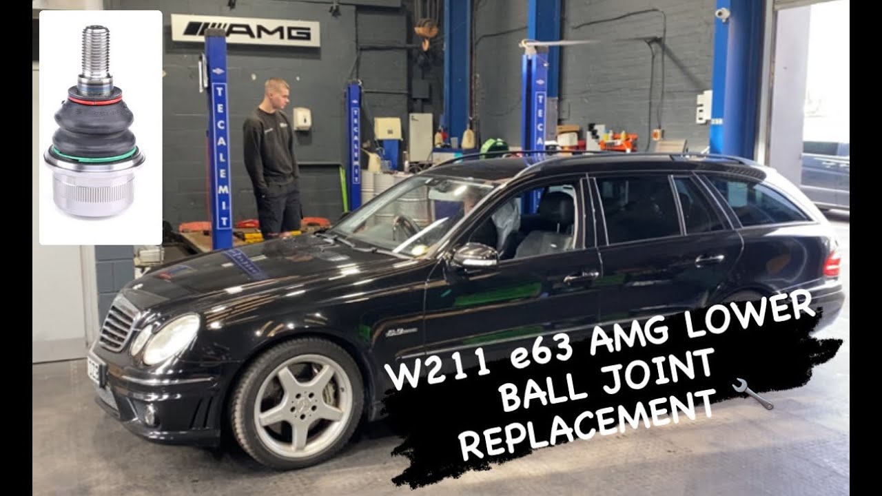 Rare Mercedes w211 E63 AMG estate getting a very common job done! Lower ball joint!