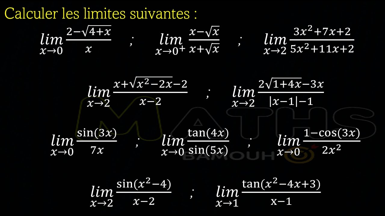 Exercices Limites