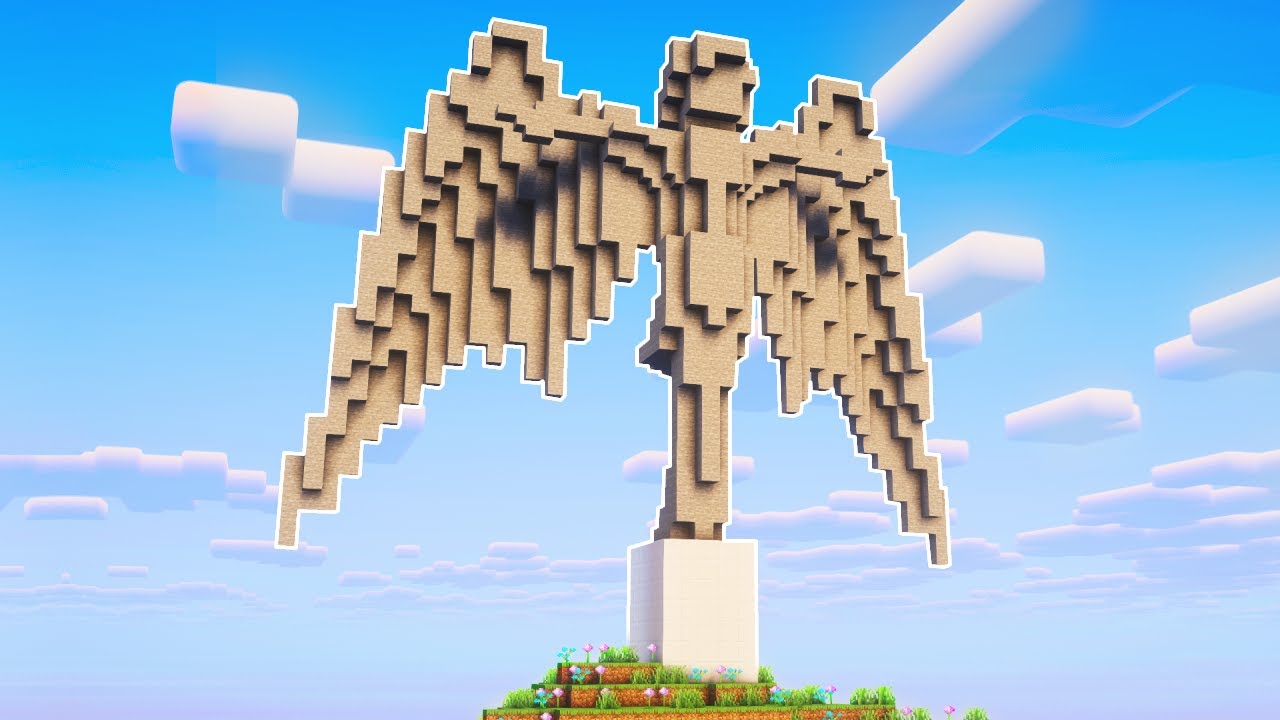 Minecraft | How to Build an Angel Statue (Tutorial)