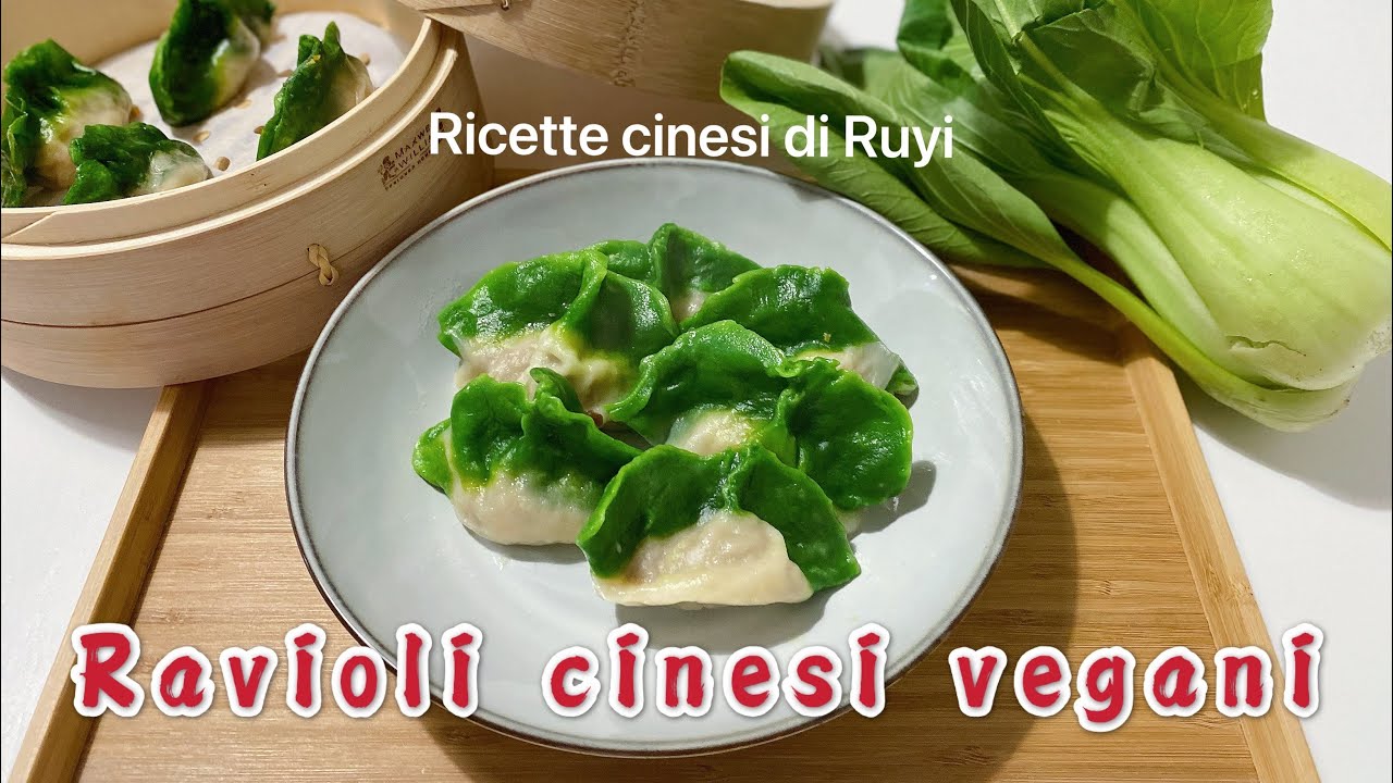 Ravioli cinesi VEGANI fatti a casa a forma di cavolo cinese