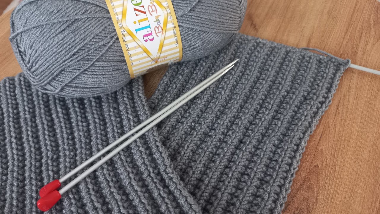Kolay atkı modeli 💯 Yalancı selanik &Ouml;rg&uuml; modeli yapılışı💯#knitting en kolay &ouml;rg&uuml; 💯 Erkek atkı yapımı