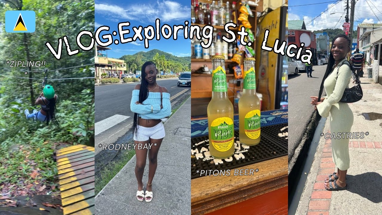 Vlog: Exploring St. Lucia 🇱🇨 | Ziplining, Castries, Local Life & Island Adventures