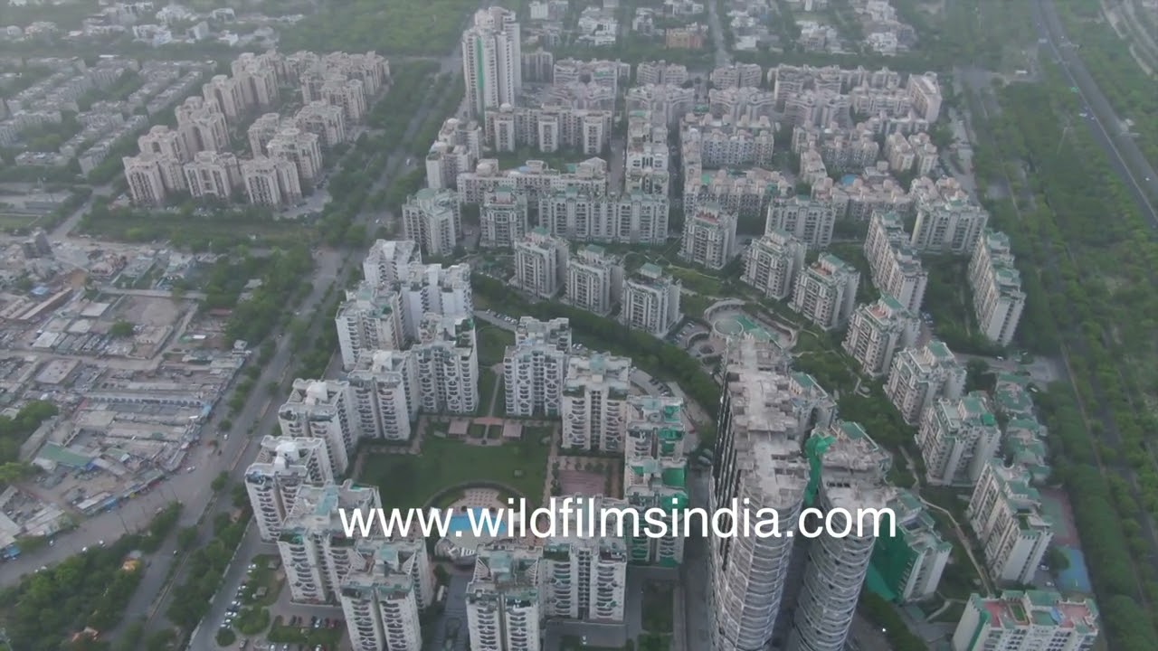 Buildings stretch as far as the eye can see: Supertech Sector 93A Noida in bird's eye aerial view