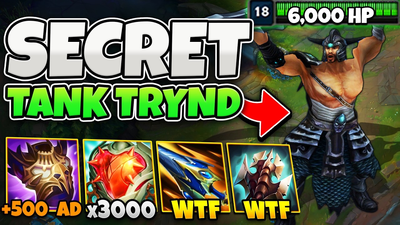 WTF?! THIS TANK TRYNDAMERE BUILD IS ACTUALLY BUSTED (500+ AD, 6000+ HEALTH)