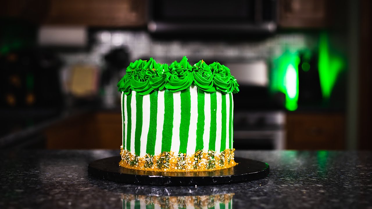 How to make Easy St. Patrick's Day Vertical Stripes Cake - Latest Trend