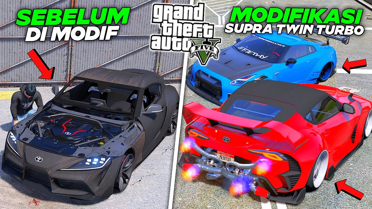 Aku MODIFIKASI Mobil Supra Twin Turbo Langka Untuk Ikut Balapan CARMEET JDM Di - GTA 5 MOD